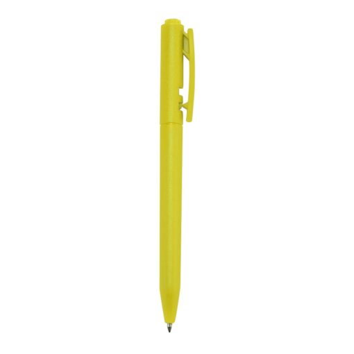 Caneta Para Brindes Plastica na cor amarelo