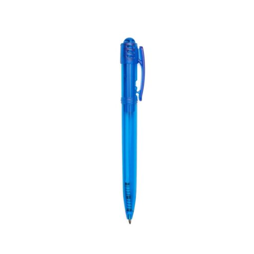 Caneta Personalizada Para Empresas Plastica Translucida na cor azul