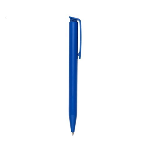 Caneta Personalizada Para Empresas Plástica Leitosa na cor azul