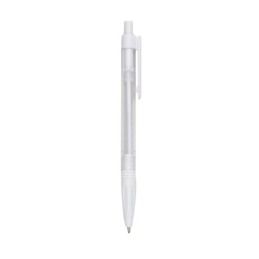Caneta Personalizada Plástica - Transparente/Branco SPX-01095T-TRA/BCO