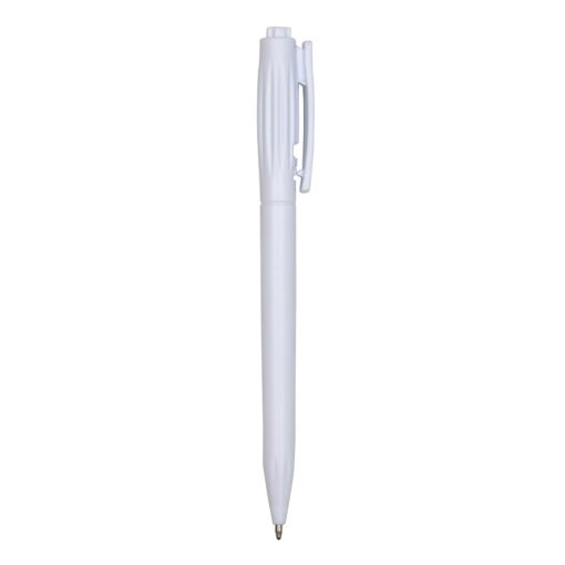 Caneta Personalizada Plastica Fosca na cor branco