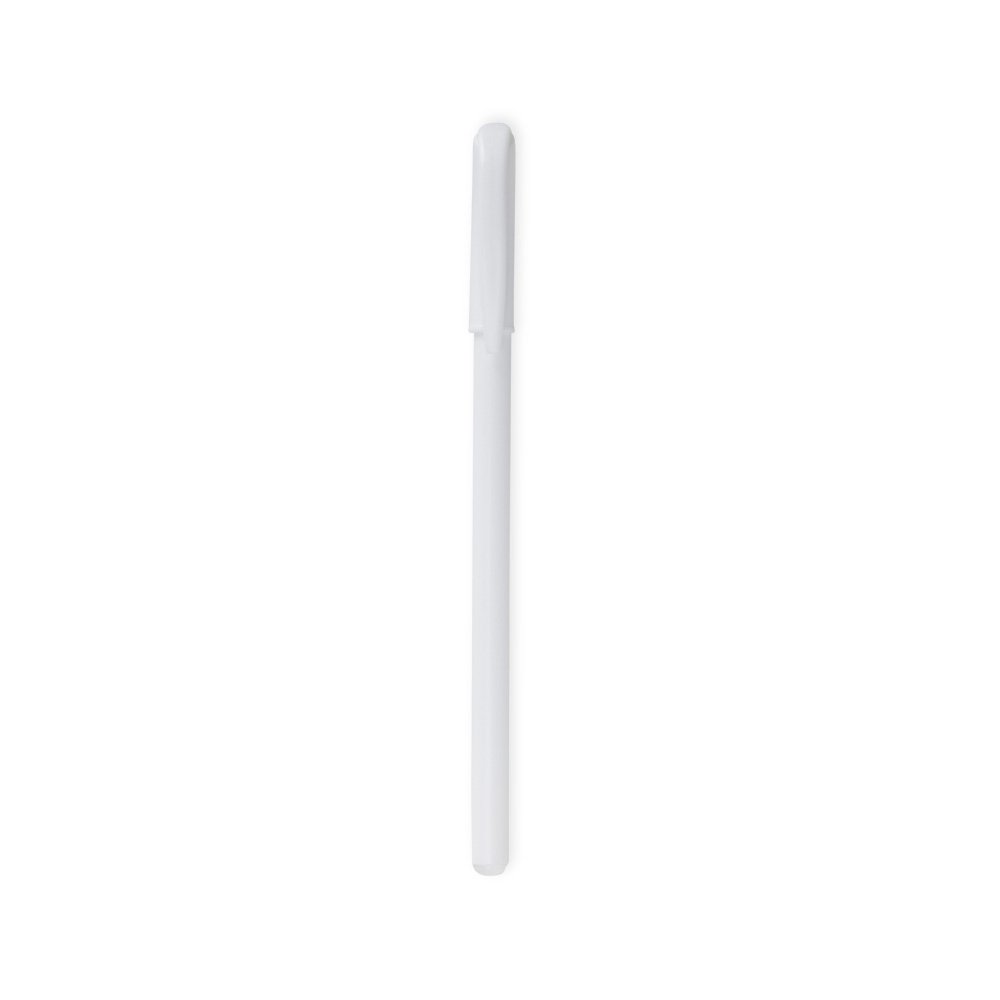 CANETA PLÁSTICA COM TAMPA SPX-05031 NA COR BRANCO