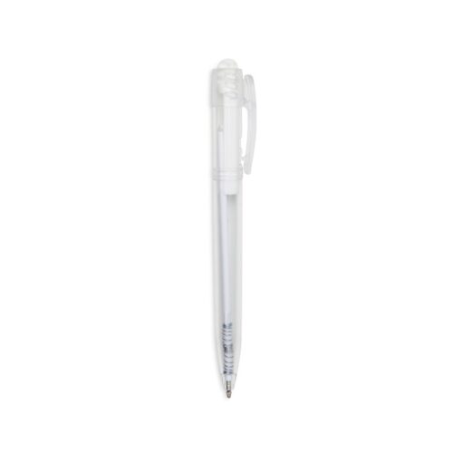 Caneta Para Brindes Plastica Translucida na cor branco