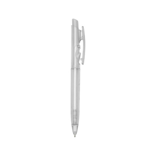 Caneta Para Brindes Plástica Translucida na cor branco
