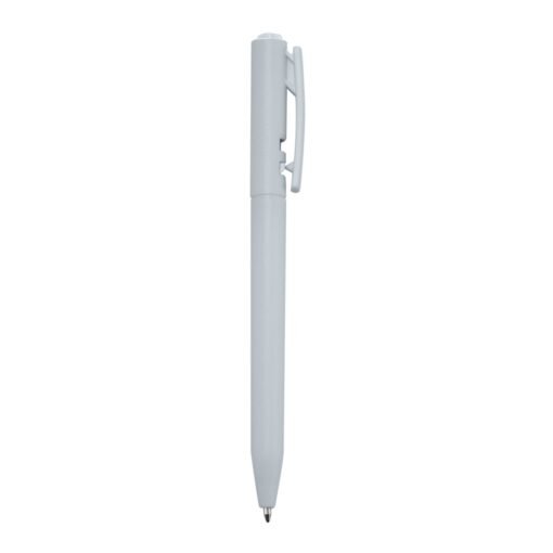 Caneta Com Logo Plastica na cor branco
