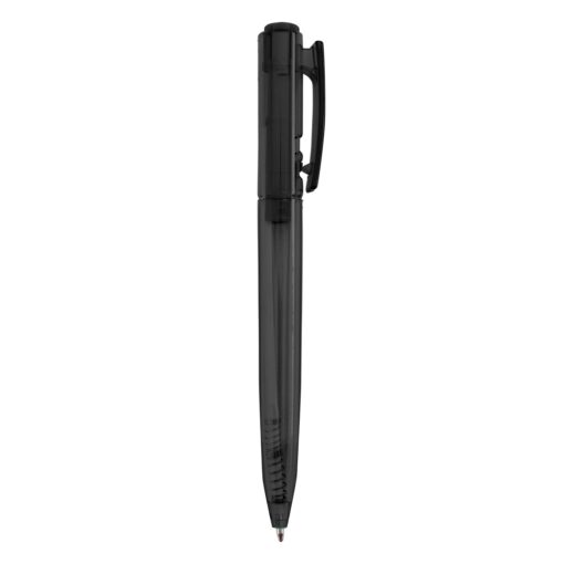 Caneta Personalizada Para Empresas Plástica Translucida na cor preto