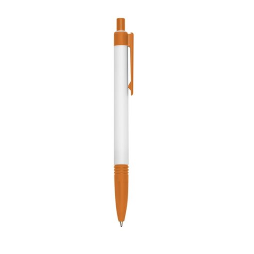 Caneta Personalizada Plástica - Laranja/Branco SPX-01095L-BCO/LAR