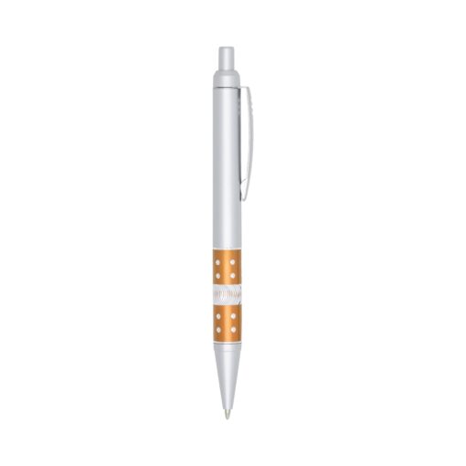 Caneta Personalizada Plástica - Prata/Laranja SPX-00634-PRA/LAR