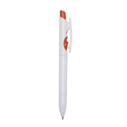 CANETA PLÁSTICA LEITOSO  SPX-01097L-BCO/LAR NA COR LARANJA