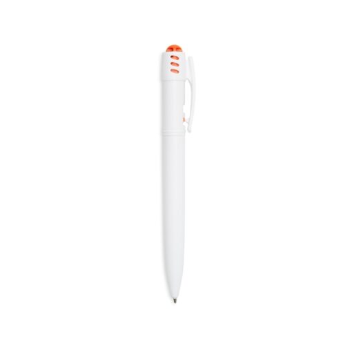 Caneta Personalizada Plástica - Branco/Laranja SPX-1089C-BCO/LAR