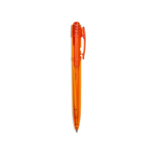 Caneta Promocional Plastica Translucida na cor laranja