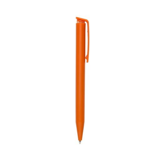 Caneta Para Brindes Plástica Leitosa na cor laranja