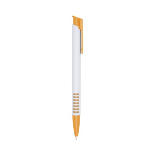 Caneta Personalizada Plástica - Branco/Laranja SPX-03017-BCO/LAR