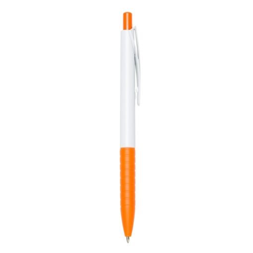 Caneta Personalizada Plástica - Laranja/Branco SPX-00401C-BCO/LAR