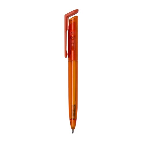 Caneta Para Brindes Plástica Translucida na cor laranja