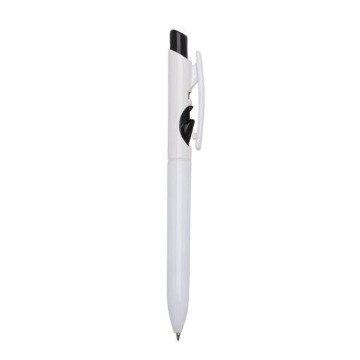 CANETA PLÁSTICA LEITOSO  SPX-01097L-BCO/PRE NA COR PRETO