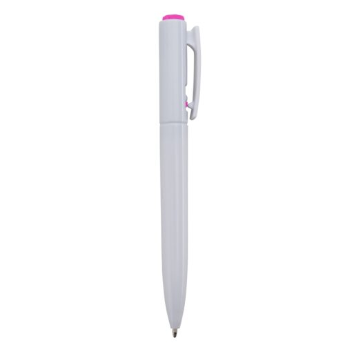 Caneta Personalizada Plástica - Branco/Rosa SPX-01091C-BCO/ROS