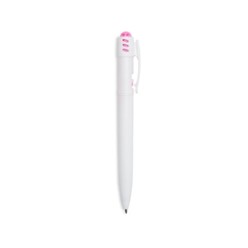 Caneta Personalizada Plástica - Branco/Rosa SPX-1089C-BCO/ROS