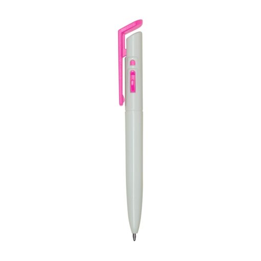 Caneta Personalizada Plástica - Branco/Rosa SPX-01098L-BCO/ROS