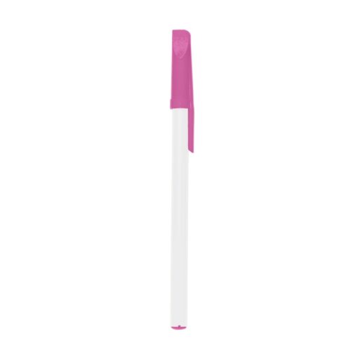 Caneta Personalizada Plástica - Branco/Rosa SPX-13629C-BCO/ROS