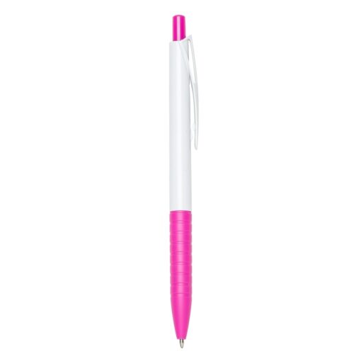 Caneta Personalizada Plástica - Rosa/Branco SPX-00401C-BCO/ROS