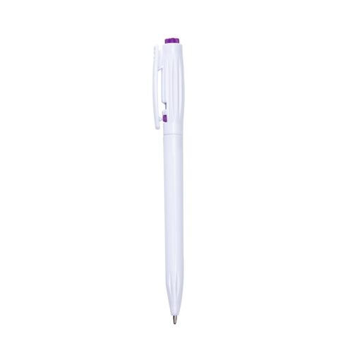 Caneta Personalizada Plástica - Branco/Roxo SPX-06161C-BCO/ROX