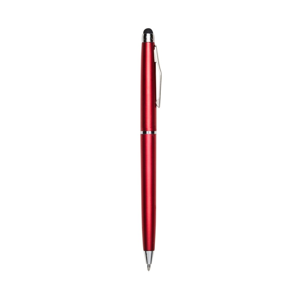 CANETA PLÁSTICA COM TOUCH SPX-05091 NA COR VERMELHO