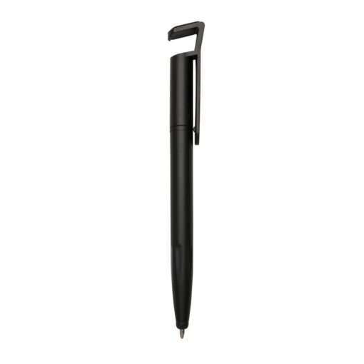Caneta Para Brindes Base Celular Limp. Tela E Ponta Touch na cor preto