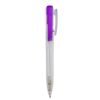 Caneta Personalizada Plástica - Transparente/Roxo