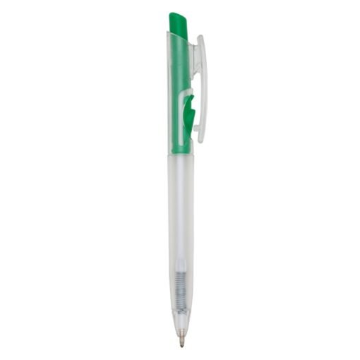 CANETA PLÁSTICA TRANSLUCIDA SPX-01097A-TRA/VD NA COR VERDE