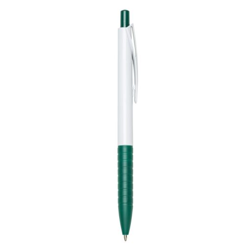 Caneta Personalizada Plástica - Verde/Branco SPX-00401C-BCO/VD