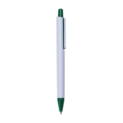 Caneta Personalizada Plástica - Branco/Verde SPX-18522-BCO/VD