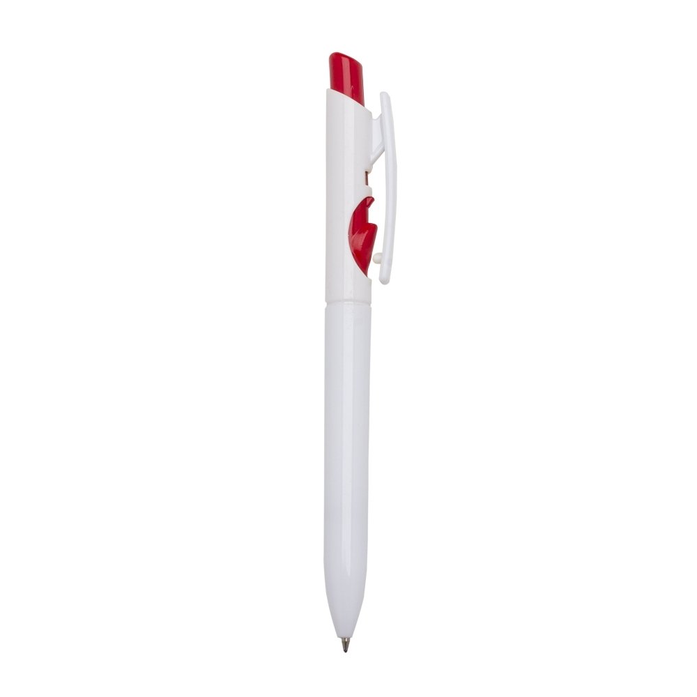 CANETA PLÁSTICA LEITOSO  SPX-01097L NA COR VERMELHO