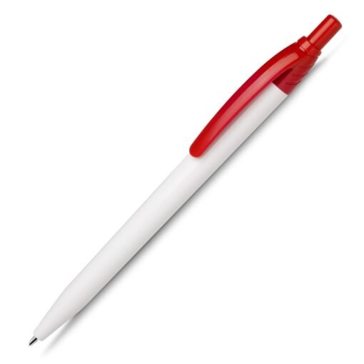 Caneta Personalizada Plástica - Branco/Vermelho SPX-14955-BCO/VM