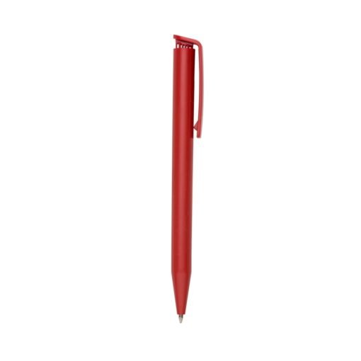 Caneta Promocional Plástica Leitosa na cor vermelho