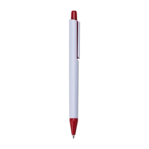 Caneta Personalizada Plástica - Branco/Vermelho SPX-18522-BCO/VM