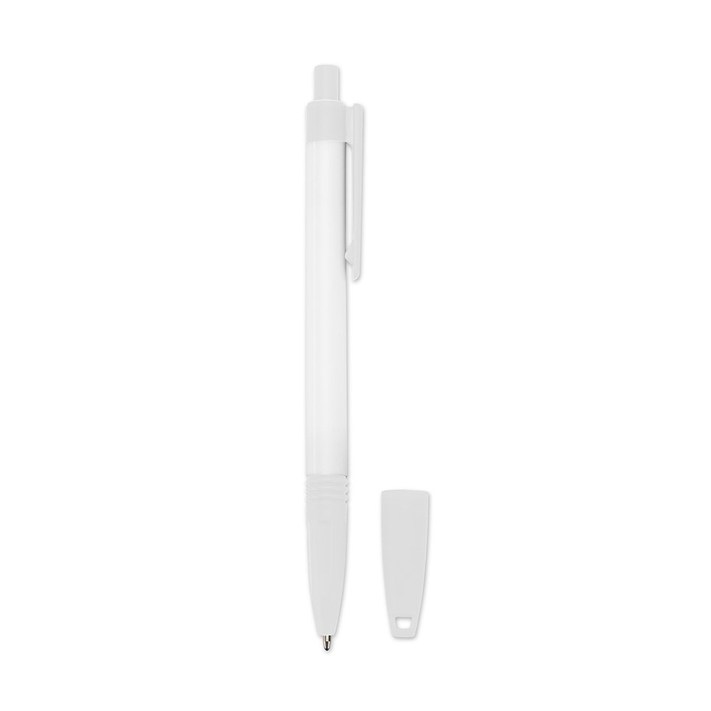 CANETA PLÁSTICA C/ CORDÃO SPX-01094 NA COR BRANCO