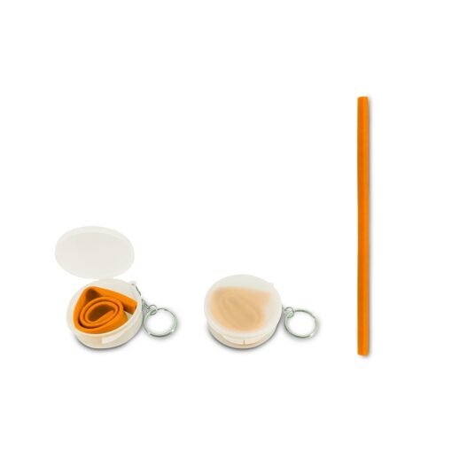 CANUDO EM SILICONE NO ESTOJO SPX-14342-LAR NA COR LARANJA