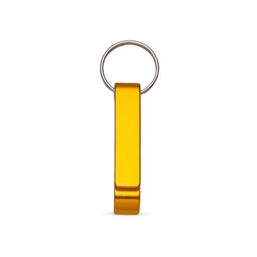 Chaveiro Personalizado Metal Abridor na cor dourado