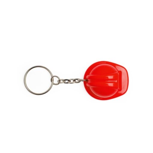 Chaveiro Personalizado Para Empresas Capacete Epi na cor vermelho
