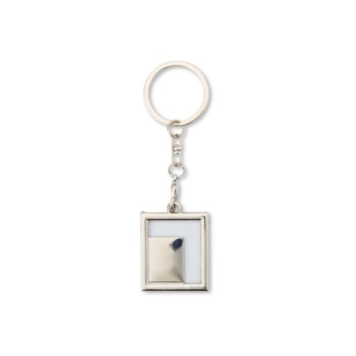 Chaveiro Personalizado Porta-Foto Inox na cor prata