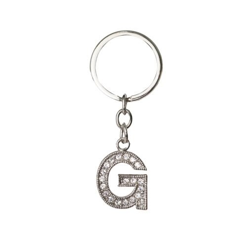 CHAVEIRO DE METAL LETRA G SPX-P$06188G-PRA NA COR PRATA