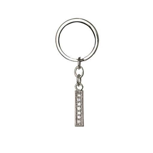 CHAVEIRO DE METAL LETRA I SPX-P$06188I-PRA NA COR PRATA