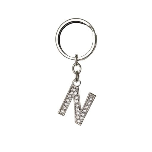 CHAVEIRO DE METAL LETRA N SPX-P$06188N-PRA NA COR PRATA