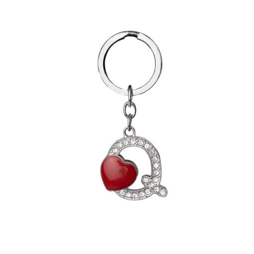 CHAVEIRO DE METAL LETRA Q SPX-P$05467Q-PRA NA COR PRATA