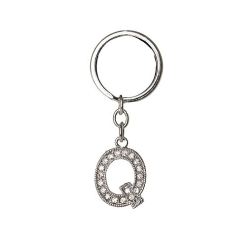 CHAVEIRO DE METAL LETRA Q SPX-P$06188Q-PRA NA COR PRATA