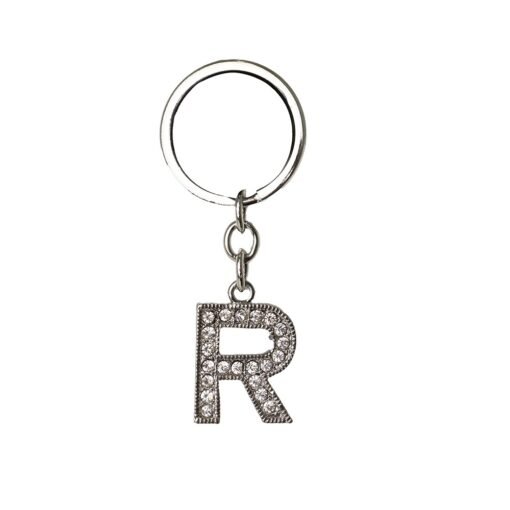 CHAVEIRO DE METAL LETRA R SPX-P$06188R-PRA NA COR PRATA