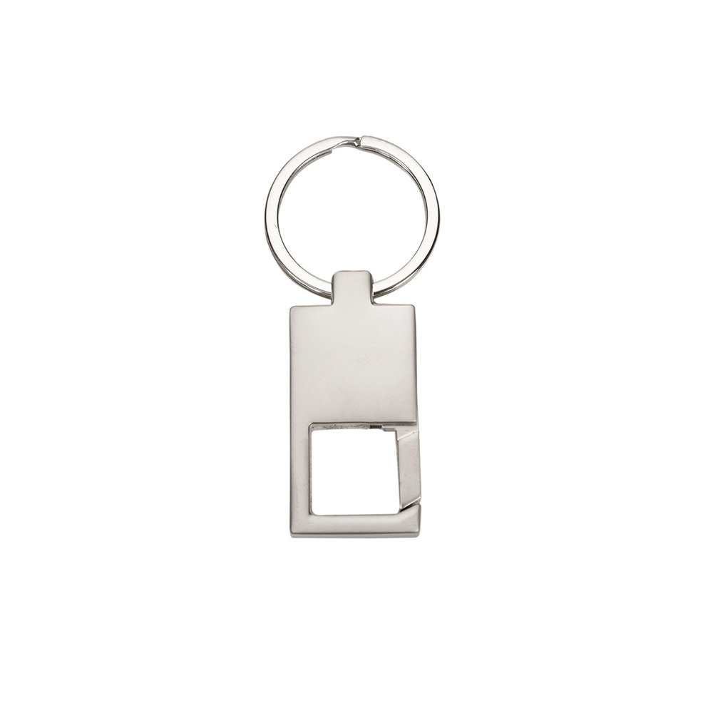 CHAVEIRO DE METAL RETANGULAR  SPX-12191-CAIXINHA NA COR PRATA