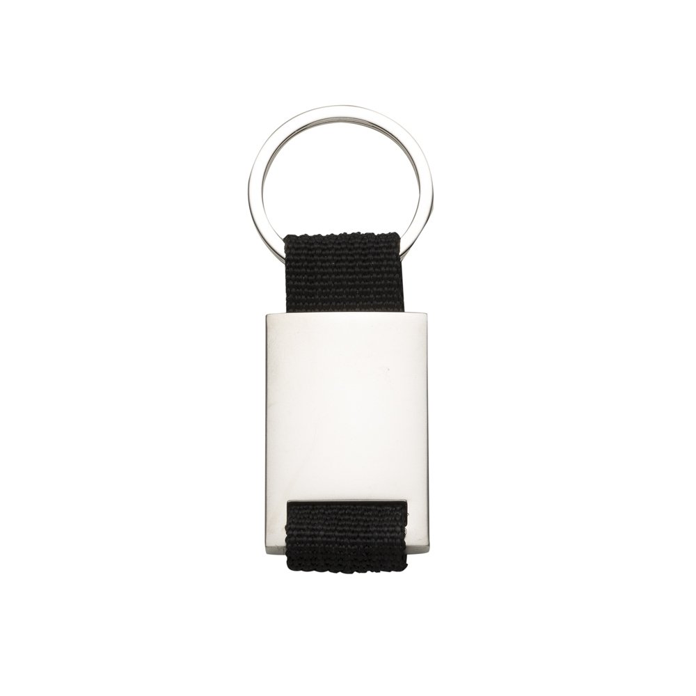 CHAVEIRO DE METAL C/ NYLON  SPX-04489 NA COR PRATA