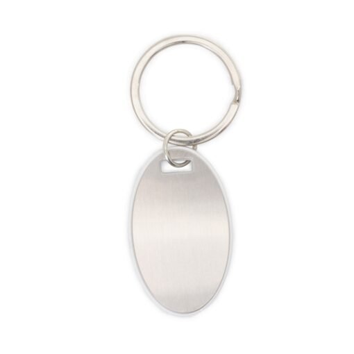 CHAVEIRO OVAL PLASTICO/METAL SPX-P@18692-BCO NA COR BRANCO